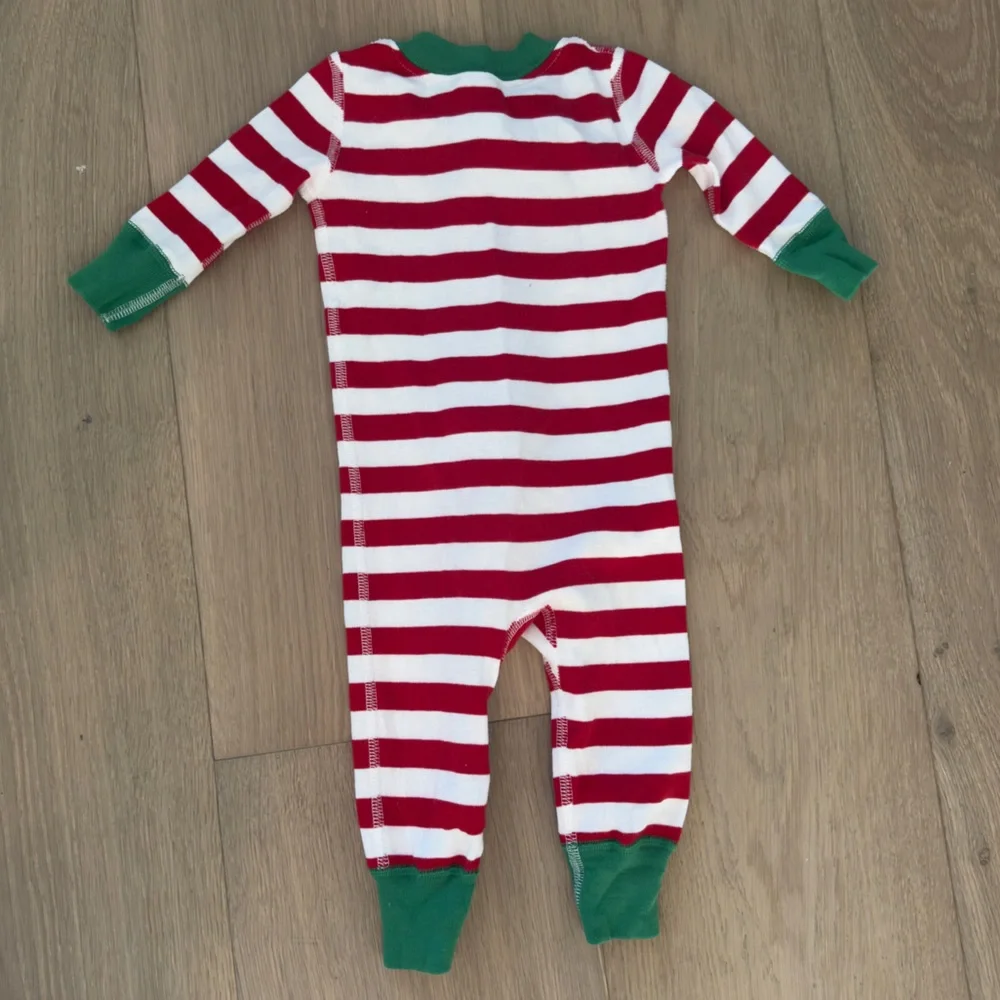 Hanna Andersson Christmas Stripe Organic‎ Cotton Sleeper | 6-9M